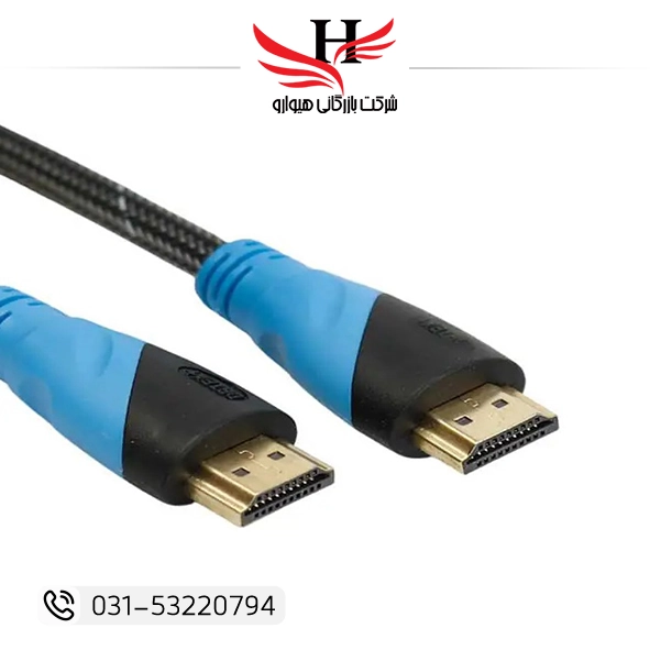 کابل تصویر HDMI دیتکس 1.5 متری DETEX 1.5M مناسب تلویزیون، مانیتور و کنسول بازی با انتقال تصویر Full HD و 4K